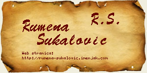 Rumena Šukalović vizit kartica